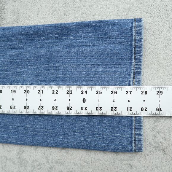 DKNY Jeans Women's 8S Blue Mid-Rise Bootcut Stretch Denim 28" Inseam Timeworn - Picture 8 of 16